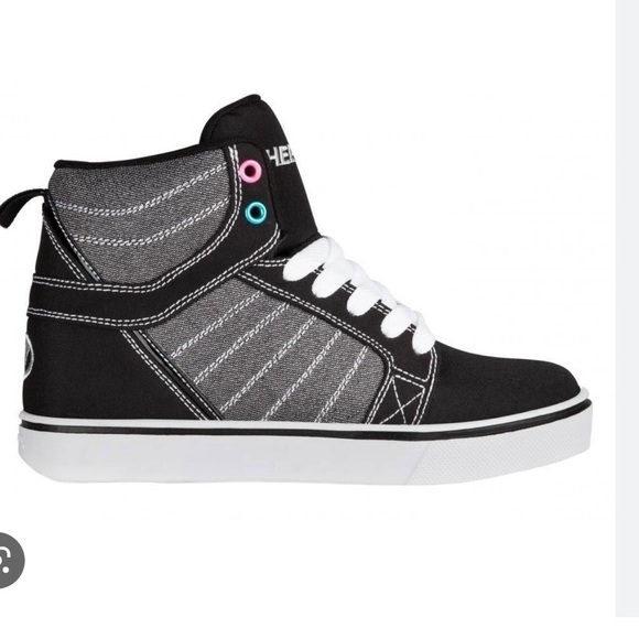 Heelys uptown lace up metallic sneakers shoes youth size 4 - Picture 10 of 10